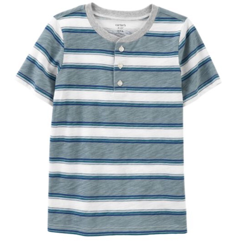 Carter’s Boys Striped Henley Tee Shirt